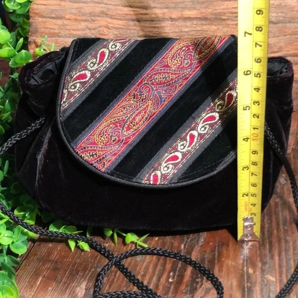 Velvet Satin Mini Shoulder Bag Casual Evening Satin Lined Purse - Picture 12 of 14